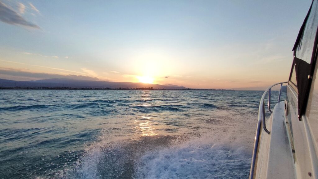 sunrise on a boat